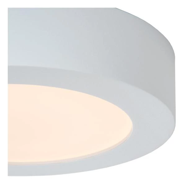 Lucide BRICE-LED - Plafonnier Salle de bains - Ø 18 cm - LED Dim. - 1x12W 3000K - IP44 - Blanc - détail 2
